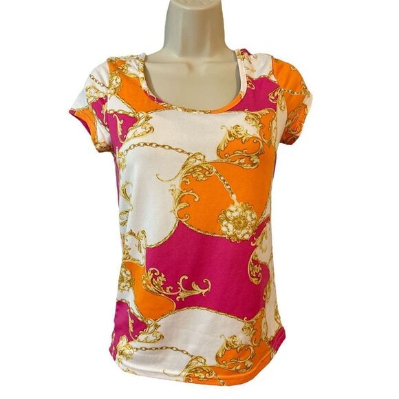 Eye Candy Womens Top Multi-Color Size Medium Polyester Blend Pullover stretch - Picture 2 of 6